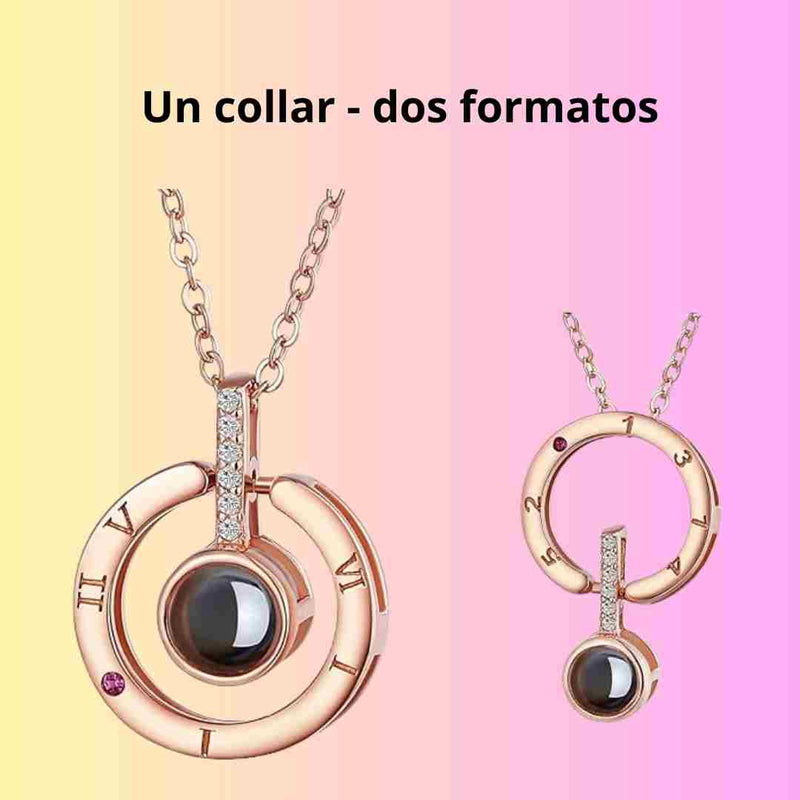 Collar de Proyección | Te Amo en 100 Idiomas + Caja de joyería