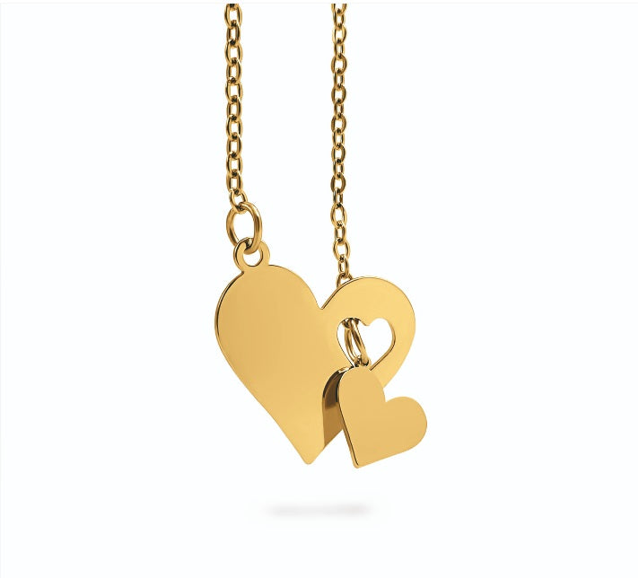 Colgante Corazon Hueco | Elegante en Acero Inoxidable